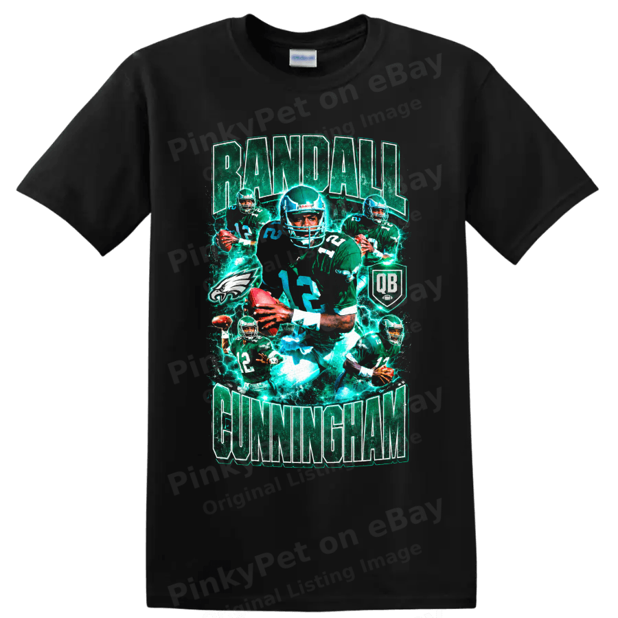 Randall Cunningham Philadelphia Eagles QB Football T-Shirt Vintage Graphic Tee